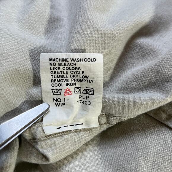 Woolrich Shirt Mens Size XL Beige Button Up Long Sleeves Rugged Outerwear - Picture 9 of 11